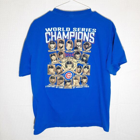 Keya L T-Shirt Men’s Chicago Cubs 2016 World Series Champs Roster Graphic - Picture 6 of 7